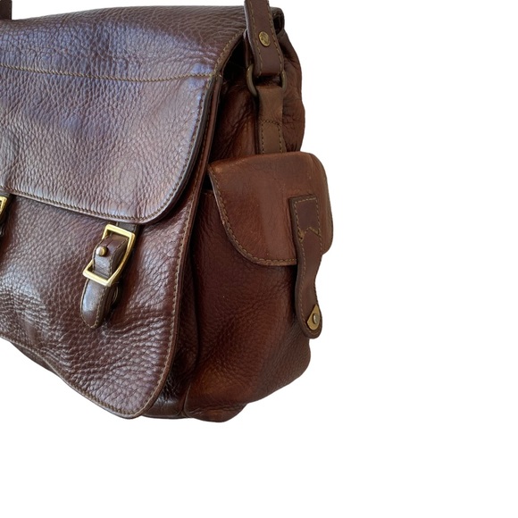 FOSSIL Brown Leather Satchel Bag - Picture 4 of 13